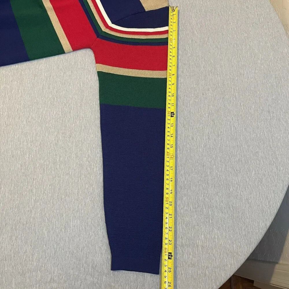 VINTAGE OHRBACH'S Men's Large Striped Sweater - Picture 9 of 10